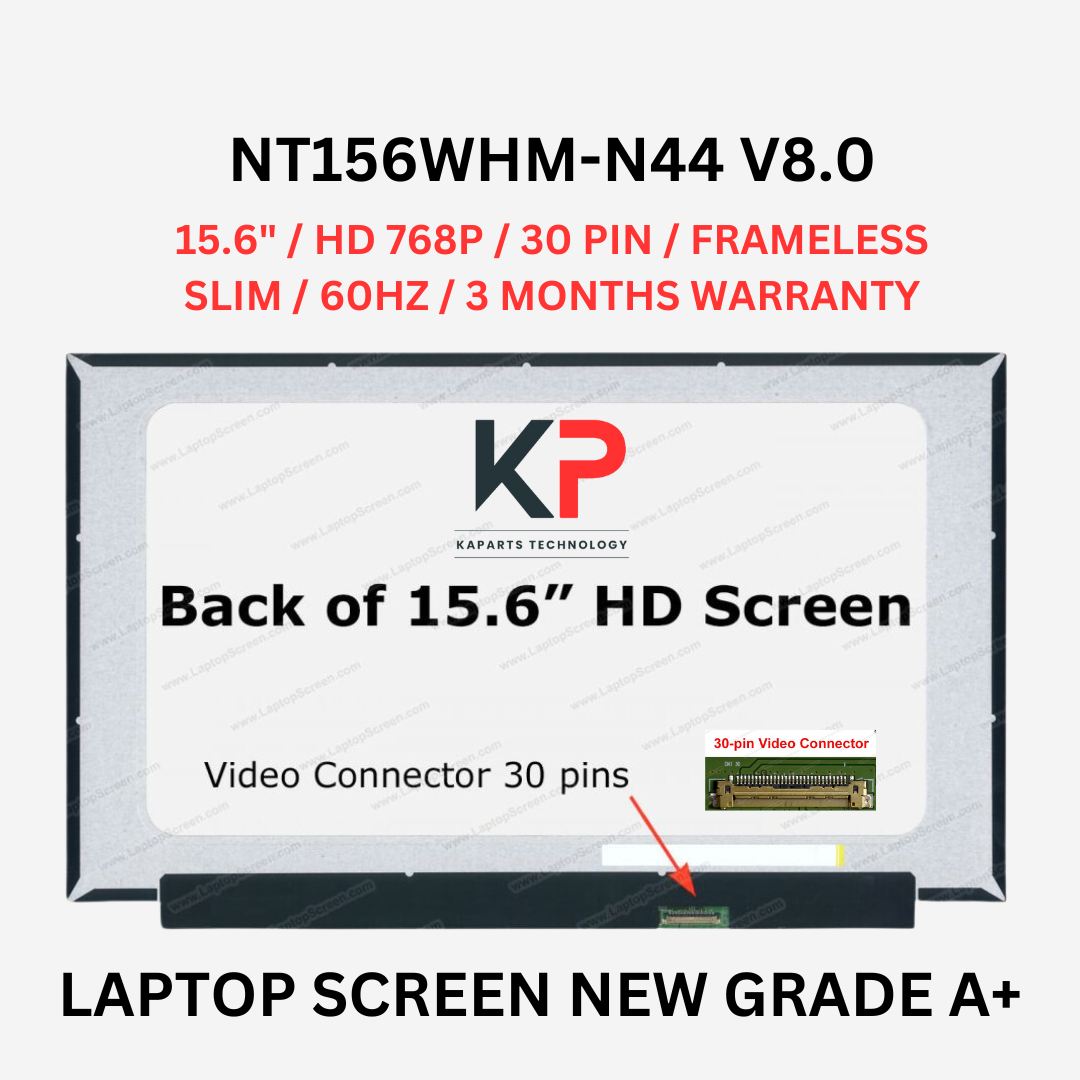 15.6" HD 768P / 30 PIN / FRAMELESS / 60HZ/ SLIM / V8.0