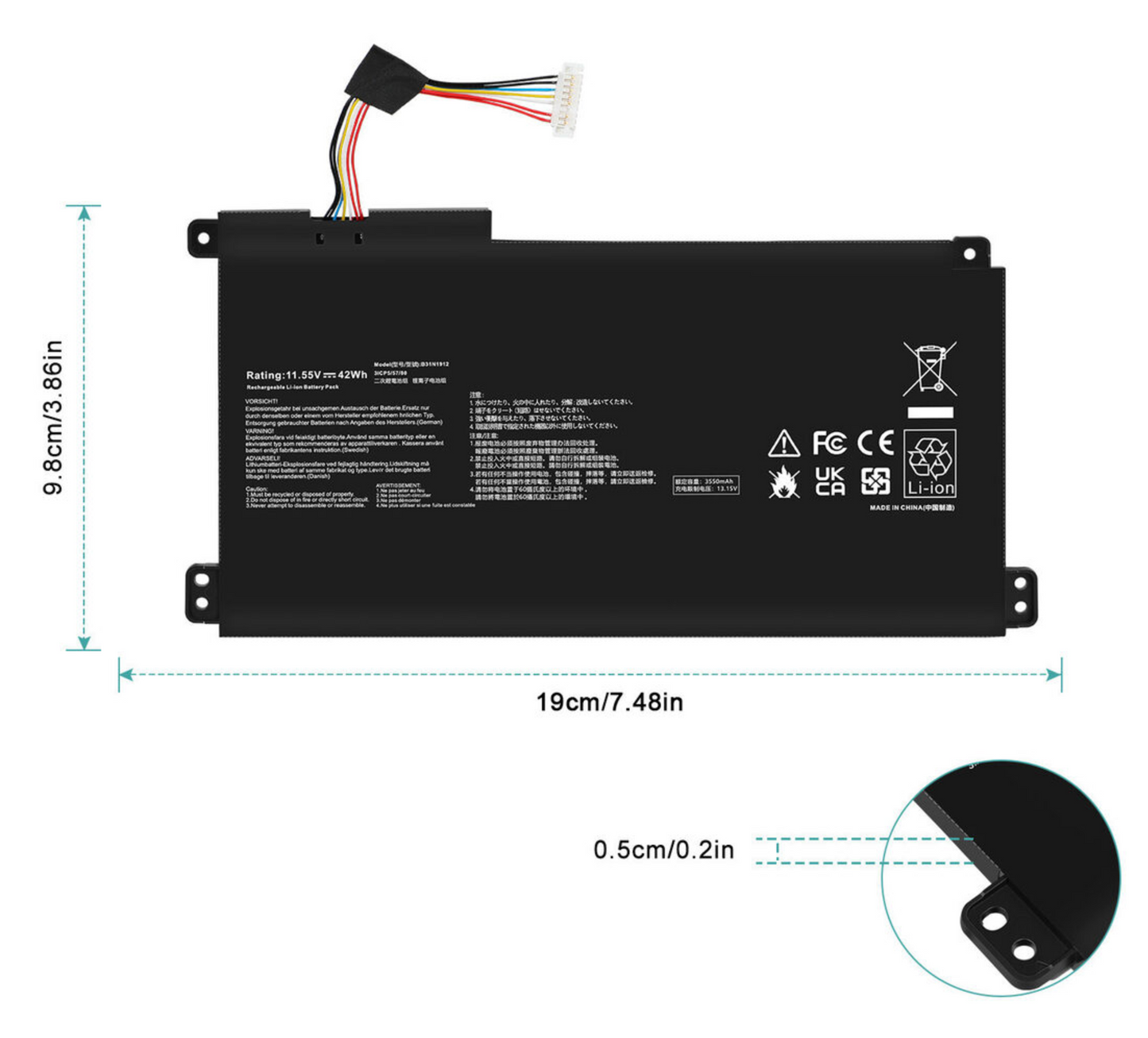 Asus Laptop Battery B31N1912