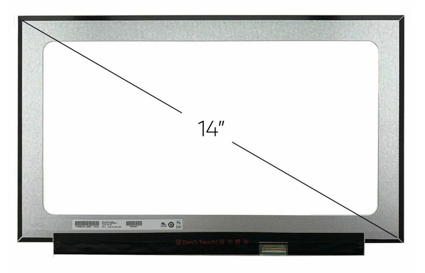 14.0" HD 768P / 30 PIN / FRAMELESS / SLIM / 60HZ / NT140WHM- N44 V8.0