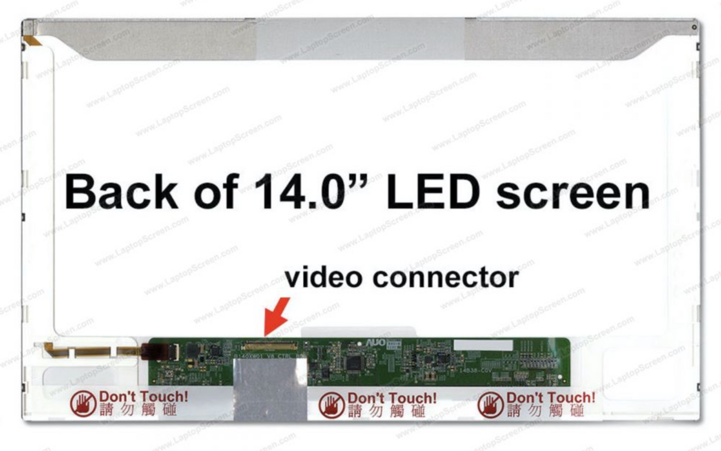 14" / HD 768P / 40 PIN / FRAMELESS / FAT / HB140WX1-200